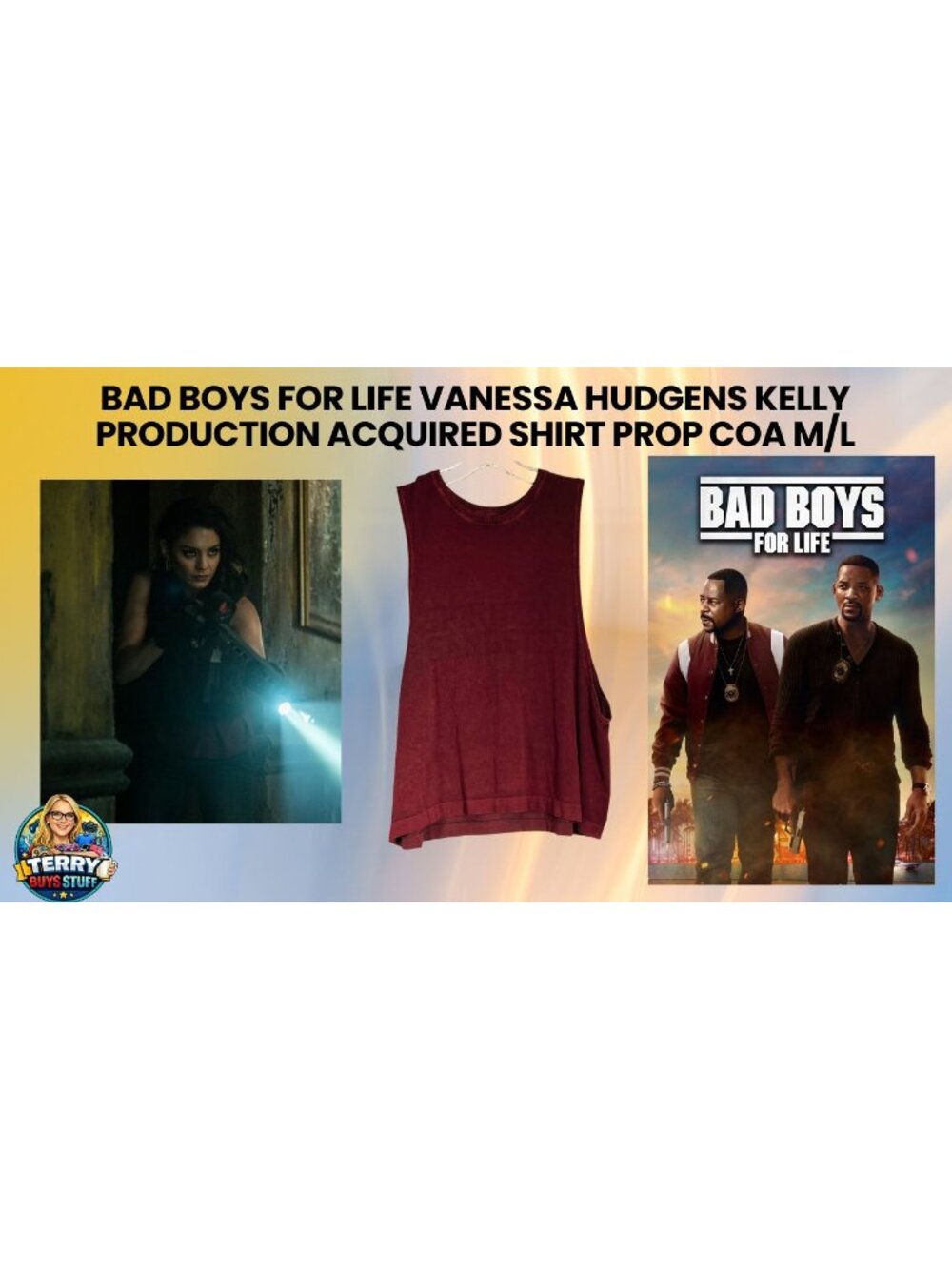 Bad Boys for Life Vanessa Hudgens Kelly Production Acquired Shirt Prop COA M/L
